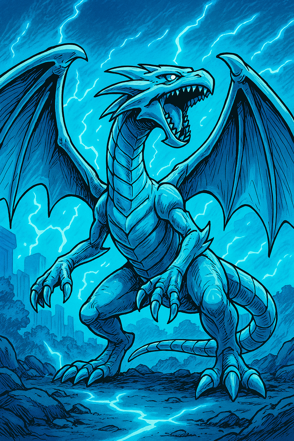 Blue-Eyes White Dragon Cover Art